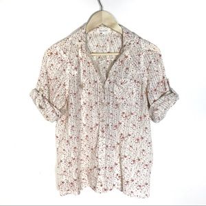 Anthropologie | Eden & Olivia 3/4 sleeve blouse M